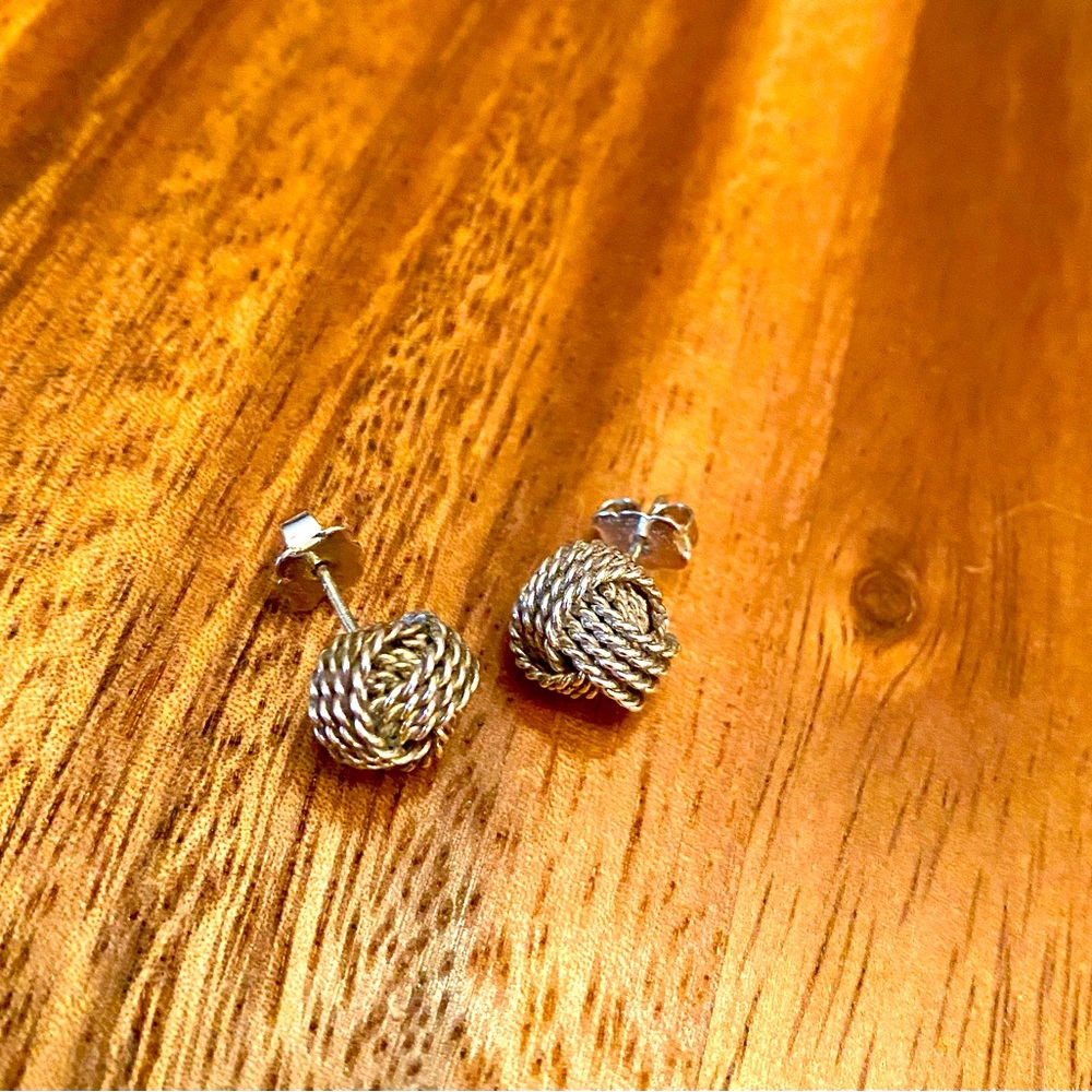Tiffany Sterling Silver Mesh Studs